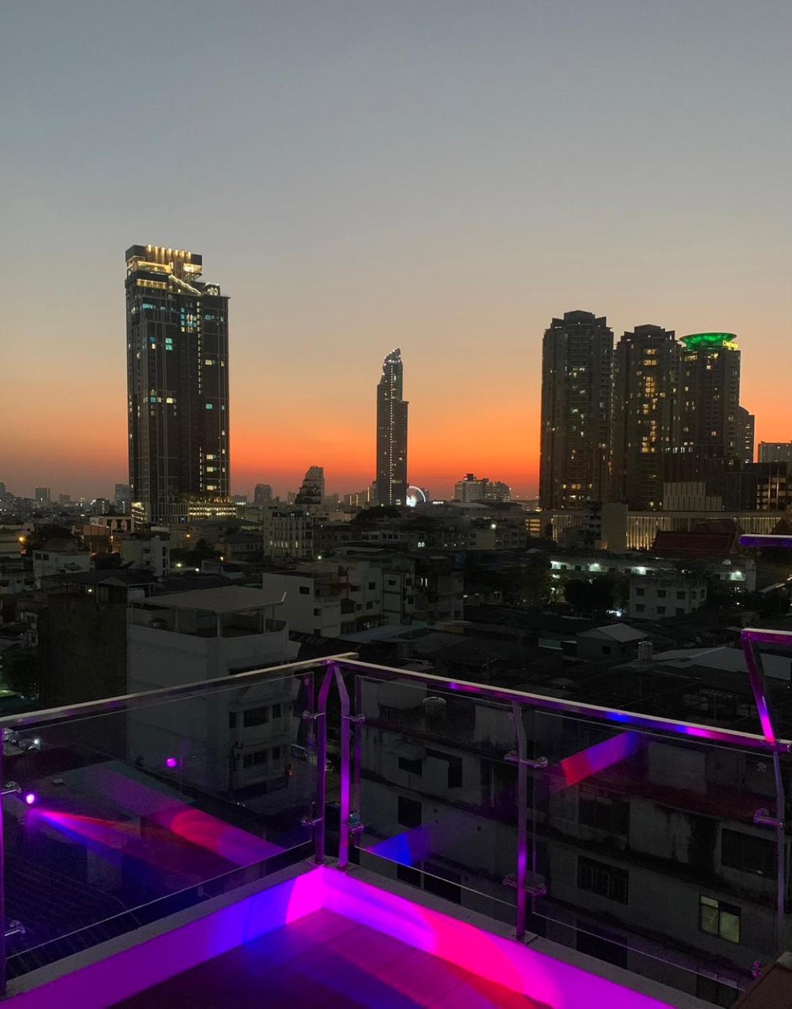 Miloft Sathorn Hotel - Sha Plus Certified Бангкок Экстерьер фото View of the city from the rooftop of the hotel